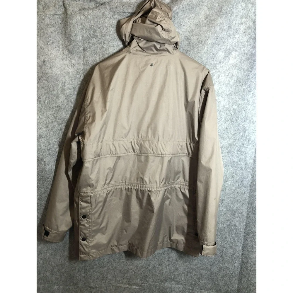 Outback Trading Company Jacket Large Beige Packable Hooded Pak-a-roo Hike Camp
